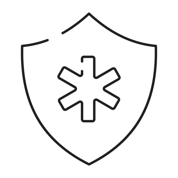 Icono Diseño Editable Seguridad Médica — Archivo Imágenes Vectoriales