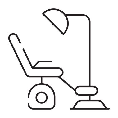 Dişçi koltuğunun düzenlenebilir tasarım simgesi