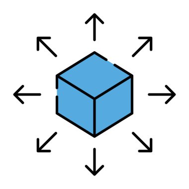 3d küpün premimium indirme vektörü