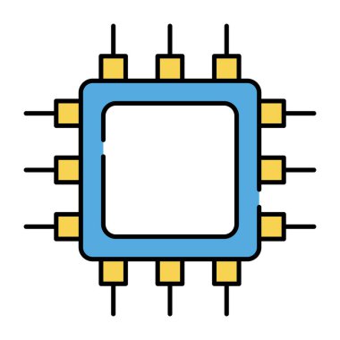 Mikroçipin düzenlenebilir tasarım simgesi