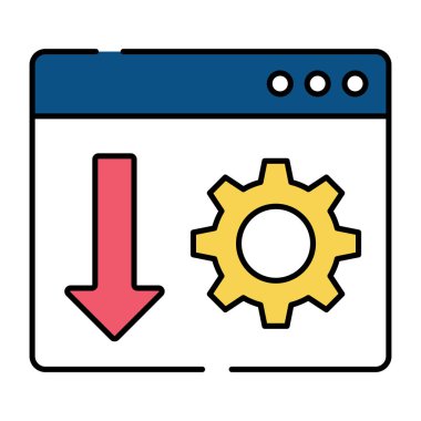 Web kurulumunun moda tasarım simgesi