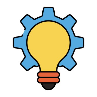 Teçhizatlı ampul, fikir geliştirme simgesi