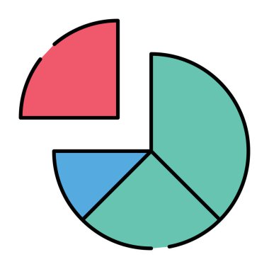 Pasta grafiğinin mükemmel tasarım simgesi