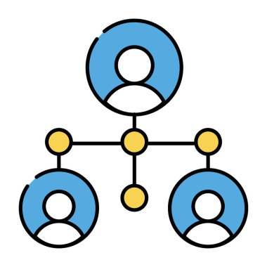 Takım liderliğinin modaya uygun bir vektör tasarımı