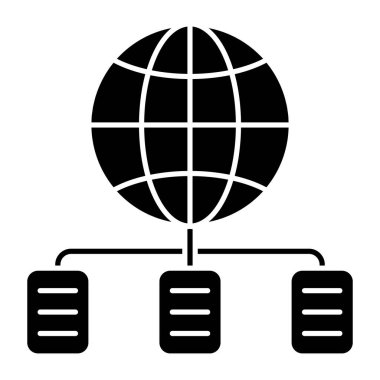 Küresel ağ kavramını gösteren bağlantıları olan dünya