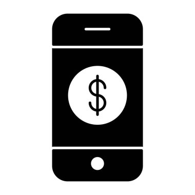 Akıllı telefon içerisindeki dolar mobil bankacılık kavramını ifade ediyor