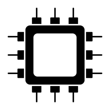 Mikroçipin düzenlenebilir tasarım simgesi