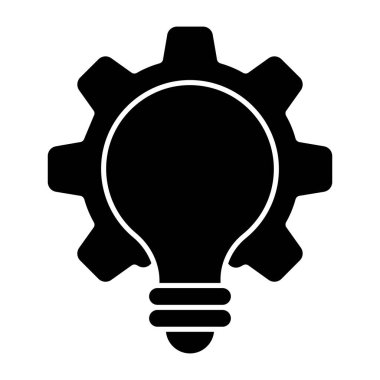 Teçhizatlı ampul, fikir geliştirme simgesi