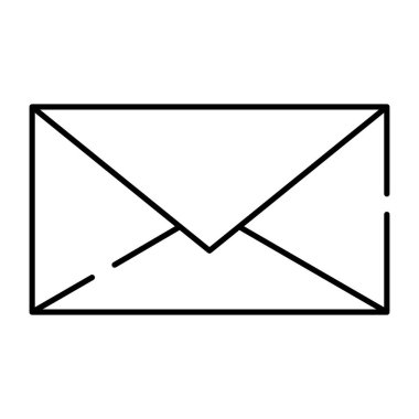 Bir posta doğrusal tasarım simgesi 