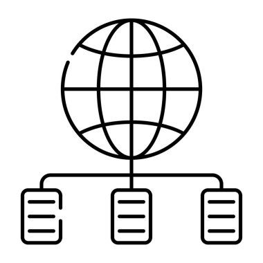 Küresel ağ kavramını gösteren bağlantıları olan dünya