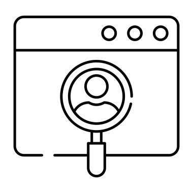 Arama kişisinin moda tasarım simgesi