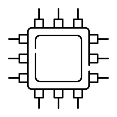 Mikroçipin düzenlenebilir tasarım simgesi