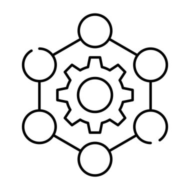 Vites ile bağlantı düğümleri, ağ ayarlarının simgesi 