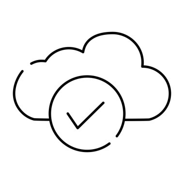 Güvenli bulutun yaratıcı tasarım simgesi