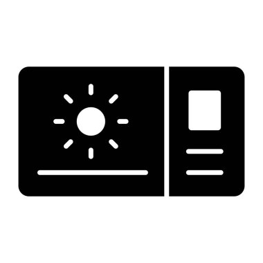 Düzenlenebilir tasarımda yaz bileti simgesi