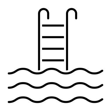 Yüzme havuzunun moda tasarım simgesi