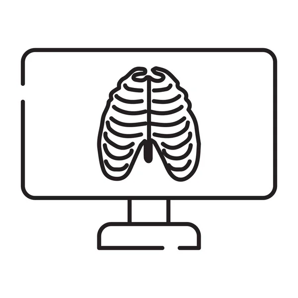Diseño Vectorial Del Icono Radiografía — Archivo Imágenes Vectoriales