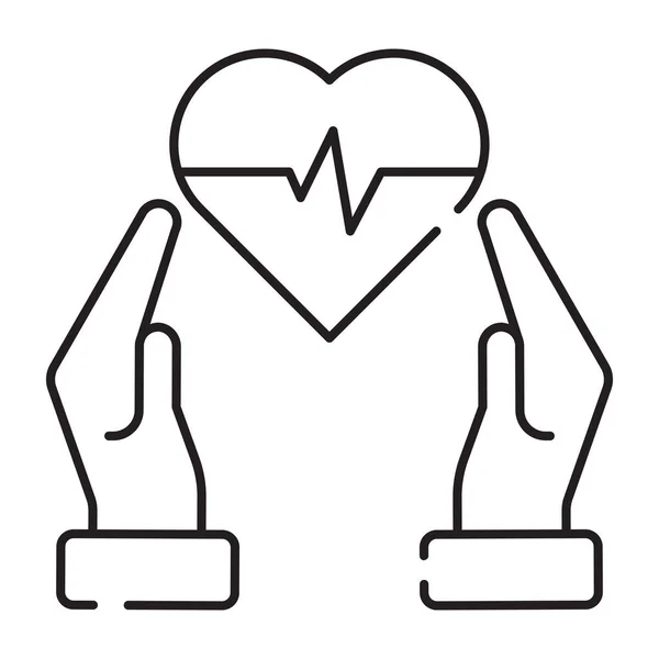 Ένα Premium Εικονίδιο Λήψης Της Φροντίδας Της Καρδιάς — Διανυσματικό Αρχείο