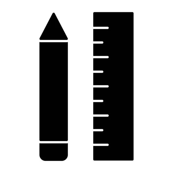 Ölçekli Kalem Kırtasiye Araçlarının Katı Tasarımı — Stok Vektör