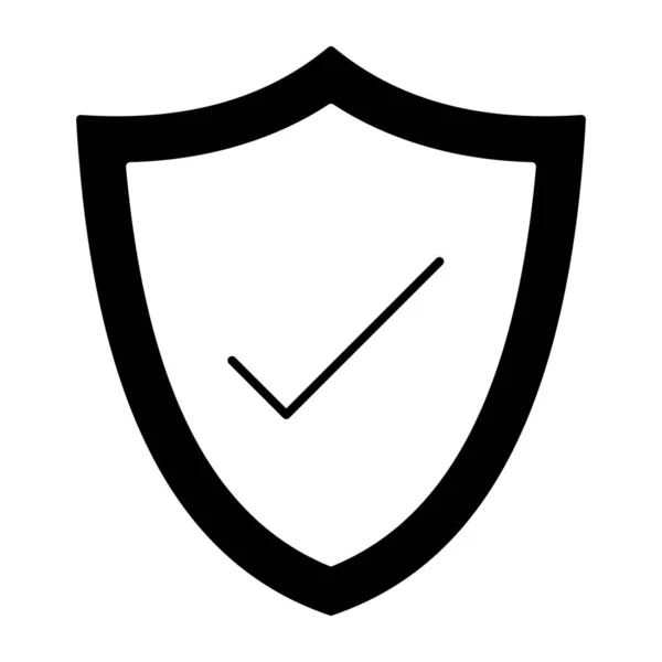Marca Marca Dentro Escudo Ícone Sólido Escudo Verificado —  Vetores de Stock