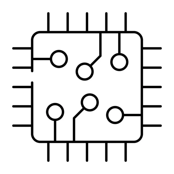 Een Bewerkbaar Design Icoon Van Microprocessor — Stockvector