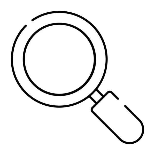 Research Tool Icon Linear Design Magnifying Glass Vector — Stock Vector