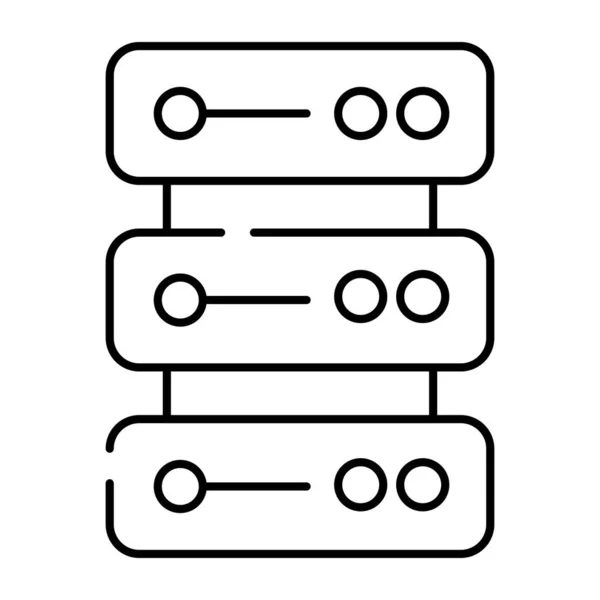 Eine Editierbare Design Ikone Des Datenserver Racks — Stockvektor