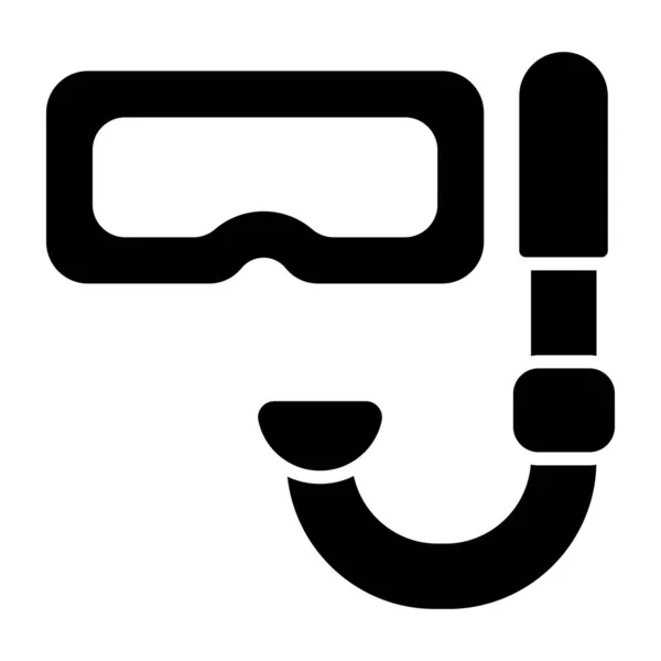 Ícone Design Exclusivo Máscara Snorkeling — Vetor de Stock