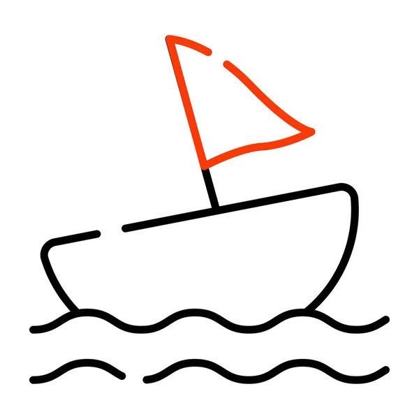 水运图标 船型直线设计 — 图库矢量图片