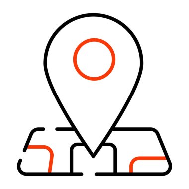 Haritanın düzenlenebilir tasarım simgesi 