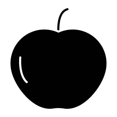 Meyve ve elma vektörünün enfes bir ikonu