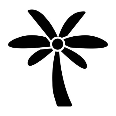 Plaj ağacının vektör tasarım simgesi