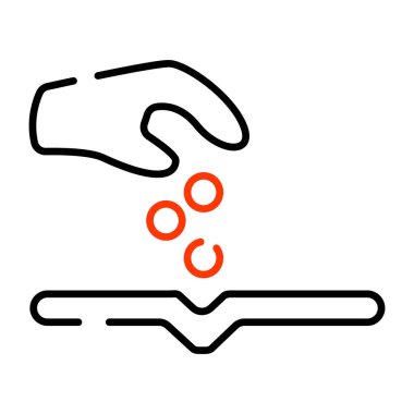 Tohum eğilmesinin düzenlenebilir tasarım simgesi 