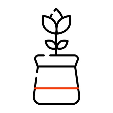 Çiçek saksısının mükemmel tasarım simgesi