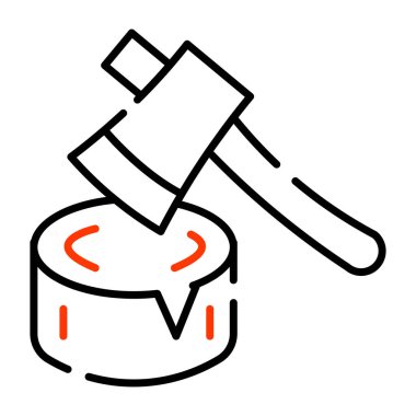 Ahşap sapının premium indirme simgesi