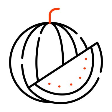 Karpuz diliminin modern tasarım simgesi.