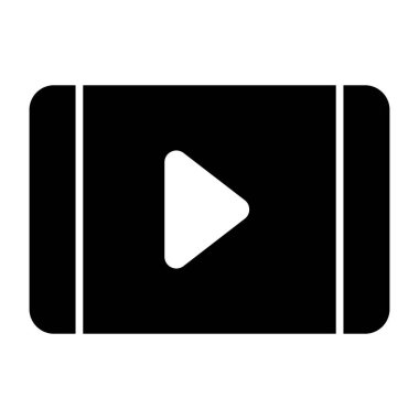 Akıllı telefon içinde ok oynat, mobil video simgesi