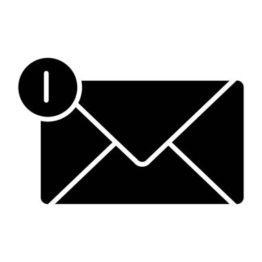 Okunmamış iletilerin katı tasarım simgesi