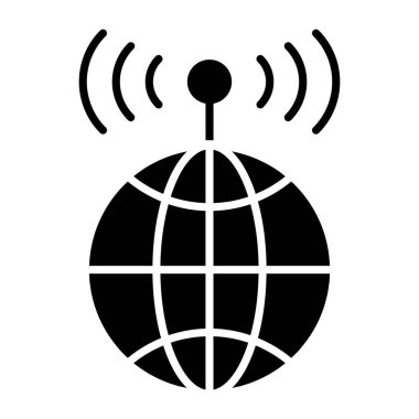 Küresel ağın düzenlenebilir tasarım simgesi