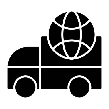 Küresel dağıtım için mükemmel bir tasarım simgesi