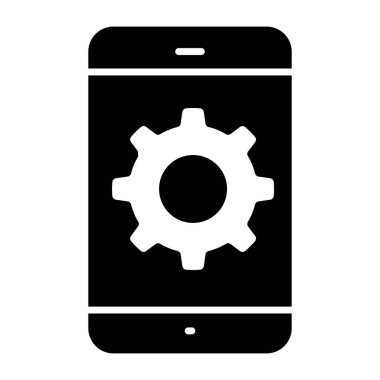 Mobil ayar simgesi, düzenlenebilir vektör