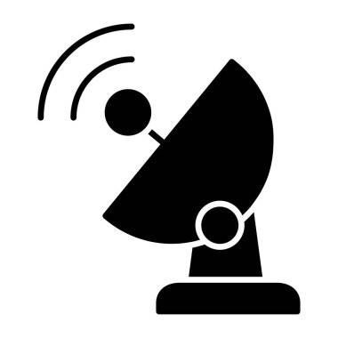 Parabolik anten simgesi, düzenlenebilir vektör