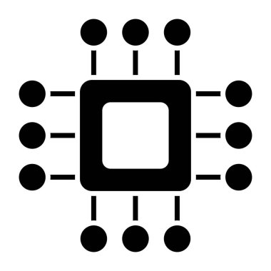 Mikroçipin düzenlenebilir tasarım simgesi