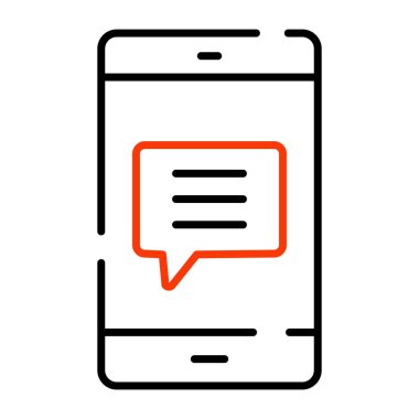 Akıllı telefonlu sohbet balonu, mobil ileti uygulamasının simgesi