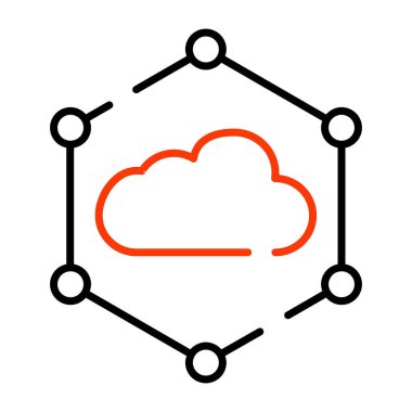 Bulut ağının modaya uygun bir vektör tasarımı