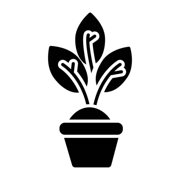Eine Perfekte Design Ikone Des Blumentopfs — Stockvektor