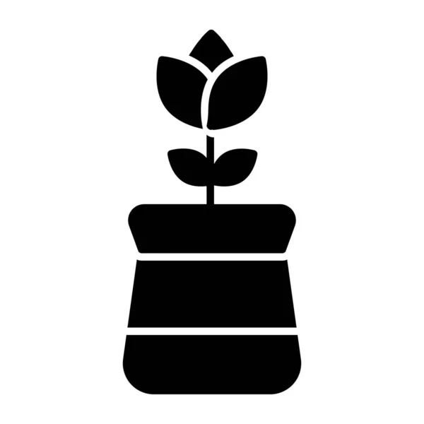 Ikon Rancangan Sempurna Dari Pot Bunga - Stok Vektor