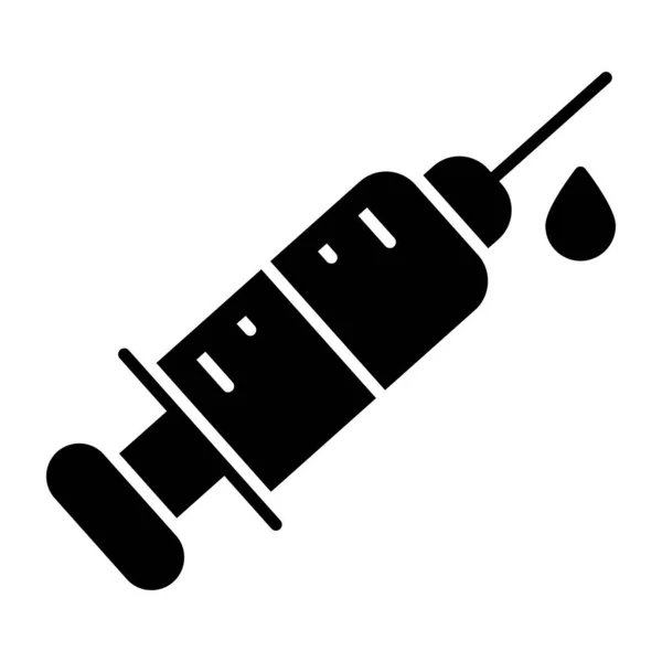 Design Moderne Icône Injection Avec Vital Immunisation — Image vectorielle