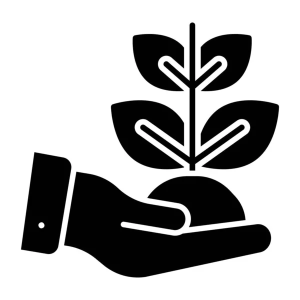 Plant Hand Dénotant Concept Soin Des Plantes — Image vectorielle