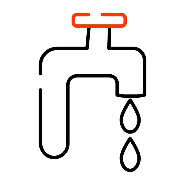 Vector Grifo Agua Icono Plomería — Vector de stock